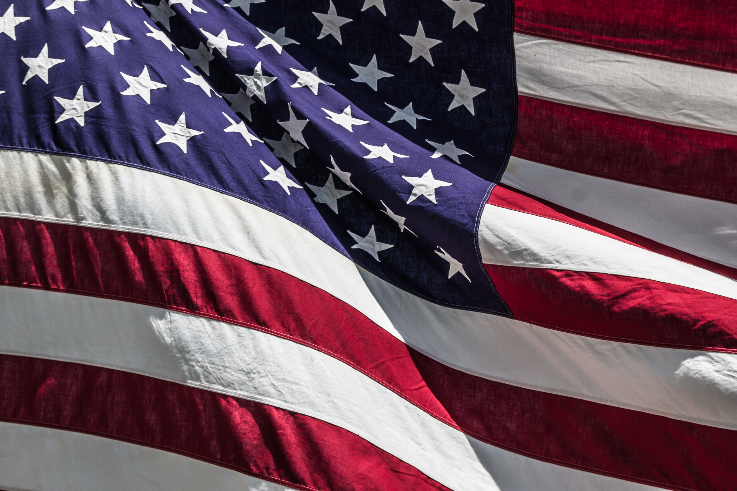 One of the many flags that adorn the Shenandoah Memorial Park near Winchester on Memorial Day.