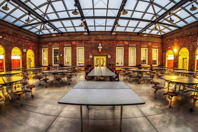 A multi-purpose space at John Handley High School