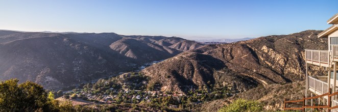 The view from the homes that don't overlook the Pacific Ocean.  The less expensive houses.  These houses are only worth $5,000,000.
