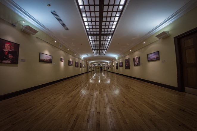 One of the really cool "new" hallways on the tour of the school today.
